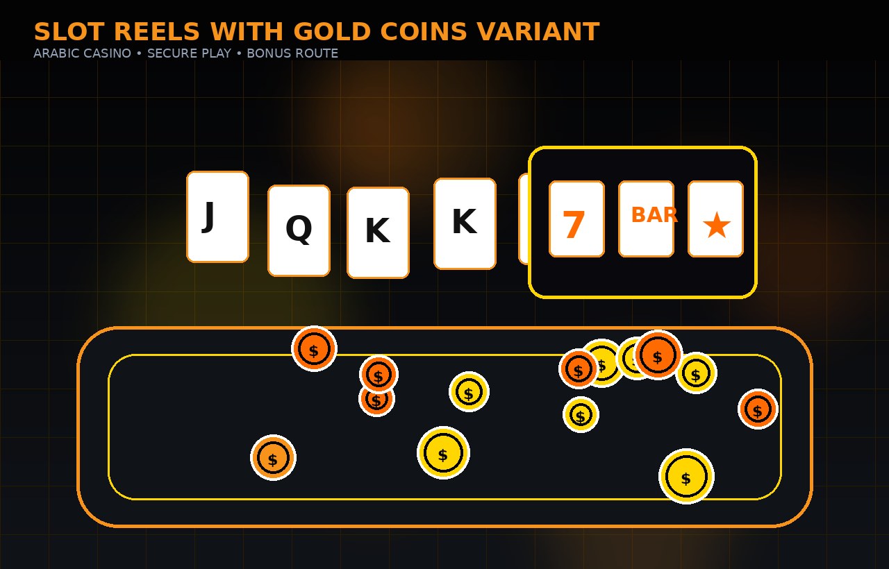 Casino slots and gold tokens