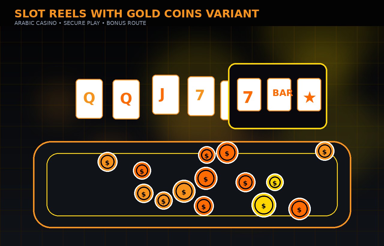 Casino bonus screen with glowing coins